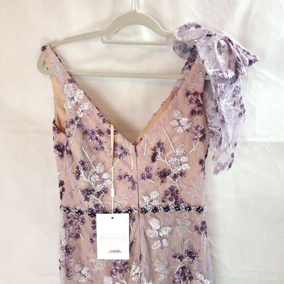 New Mac Duggal 79301 Amethyst Embroidered & Sequin Mesh & Lace Mermaid Gown  (8) - Picture 7 of 16